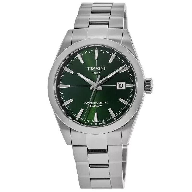 Tissot Gentleman Automatic Green Dial Steel Men`s Watch T127.407.11.091.01