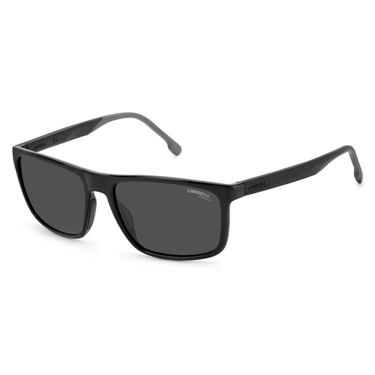 Carrera 8047/S Sunglasses Men Black Rectangle 58mm