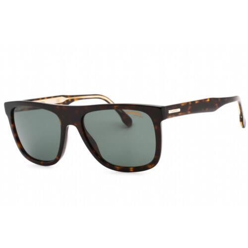 Carrera Men`s Sunglasses Havana Acetate Full Rim Frame Green Lens 267/S 0086