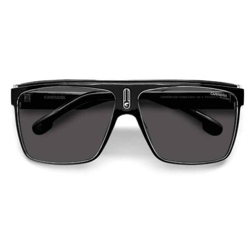 Carrera 22/N 07C5/M9 Black Crystal/gray Polarized Rectangle Men`s Sunglasses