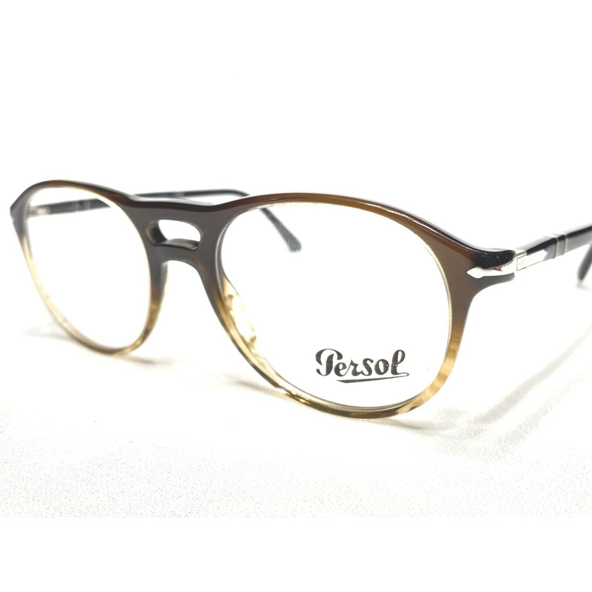 Persol PO3202V 1026 Mens Brown Fade Rectangle Square Eyeglasses Frames 51/19