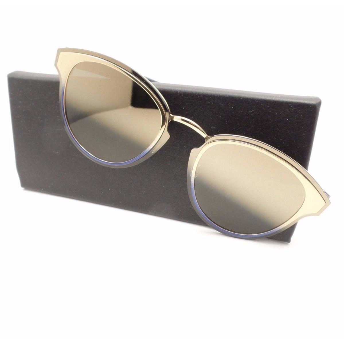 Christian Dior Nightfall LKSX5 Gold Blue Mirror Sunglasses Lks x5 - Frame: Gold Blue, Lens: Gold Blue