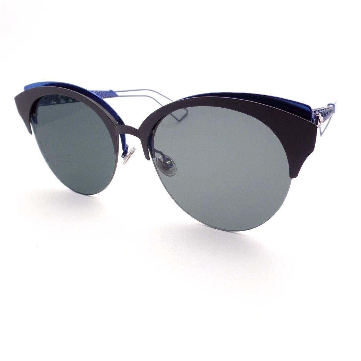 Christian Dior Diorama Club G5V2K Matte Black Blue Sunglasses