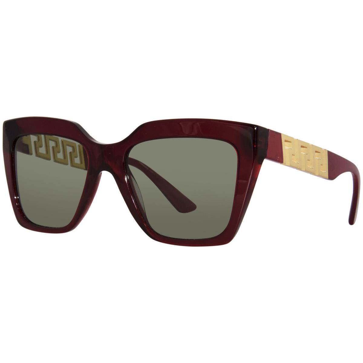 Versace VE4418 388/2 Sunglasses Women`s Transparent Red/green Square Shape 56mm