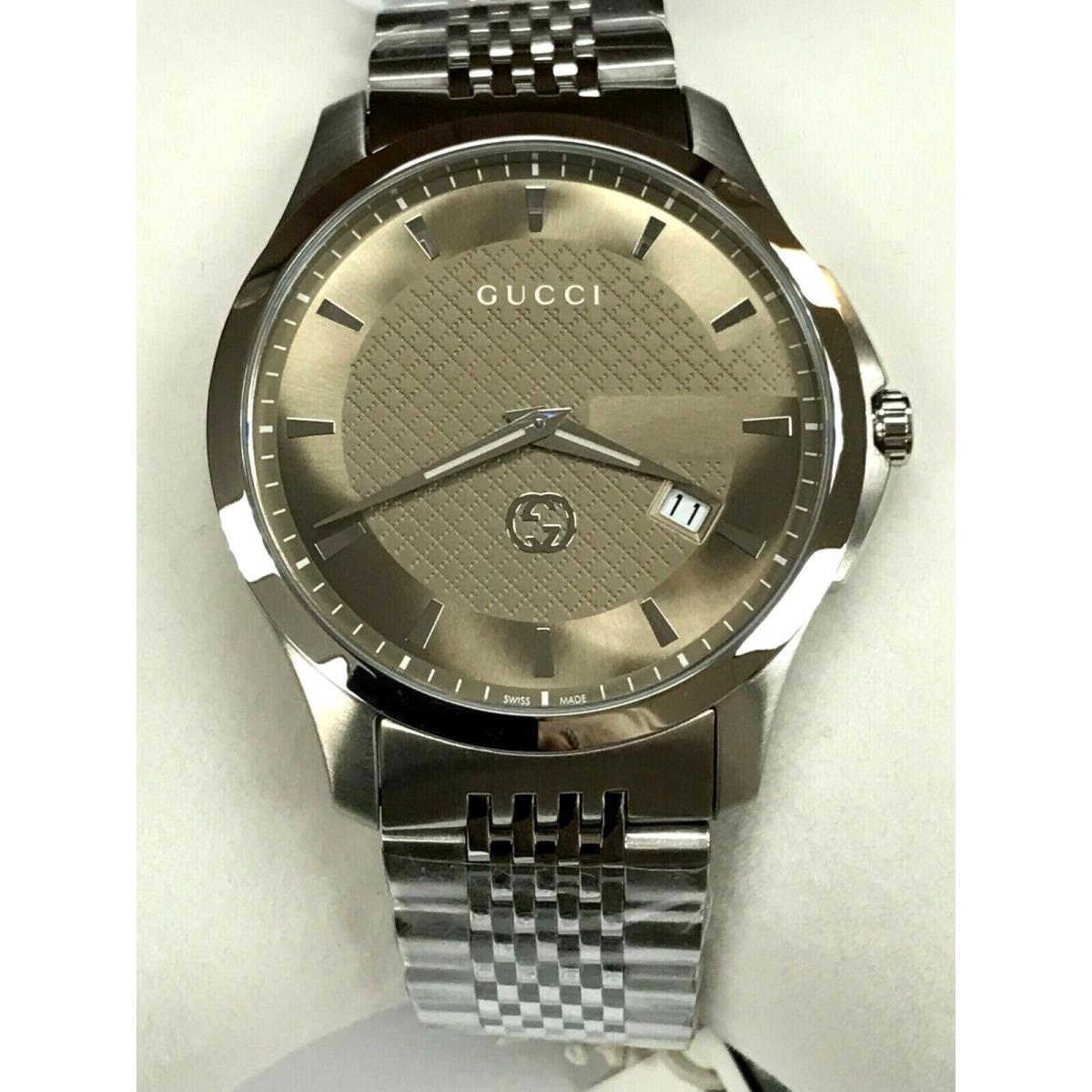 Gucci watch  - Brown Dial, Silver Band, Silver Bezel 0