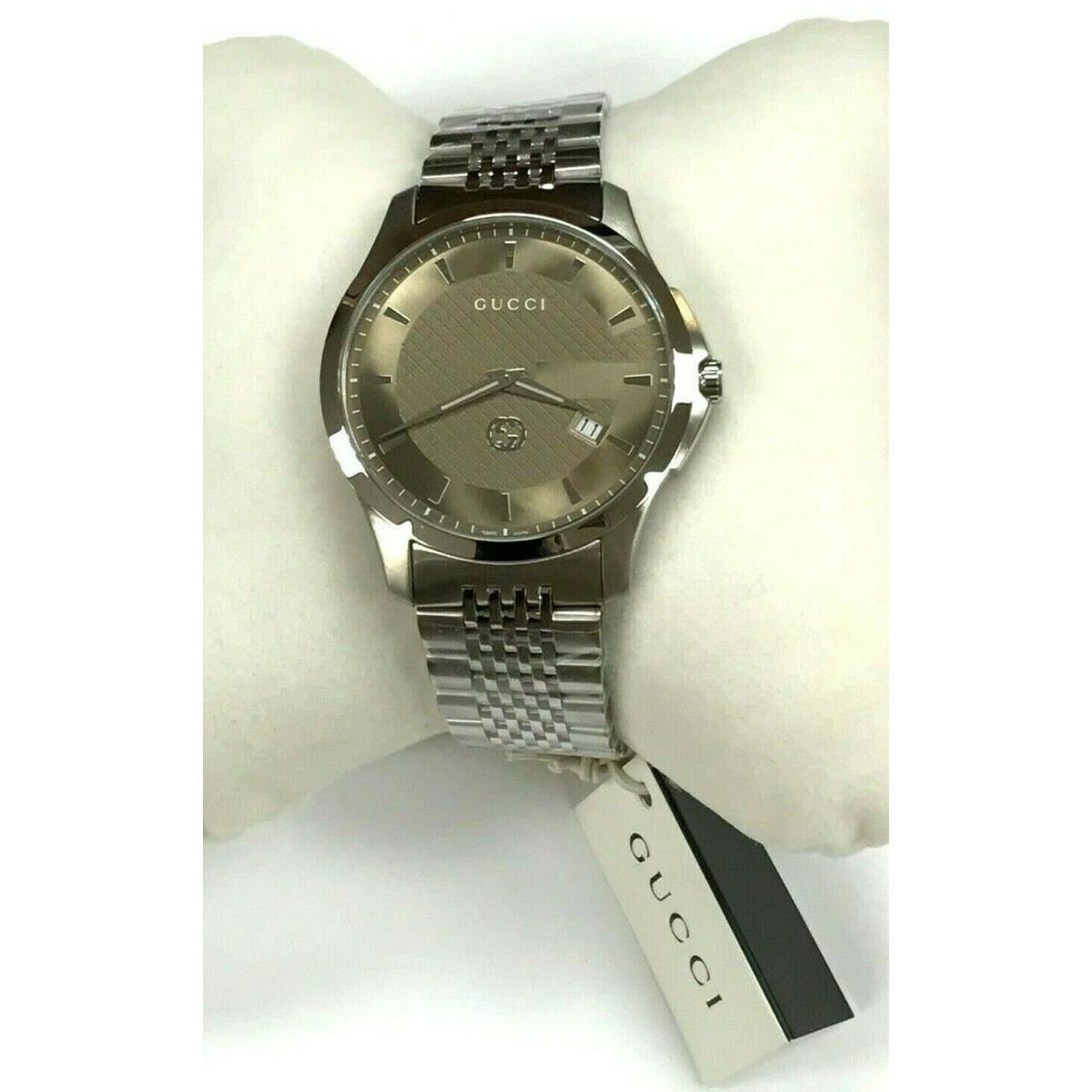 Gucci watch  - Brown Dial, Silver Band, Silver Bezel 3