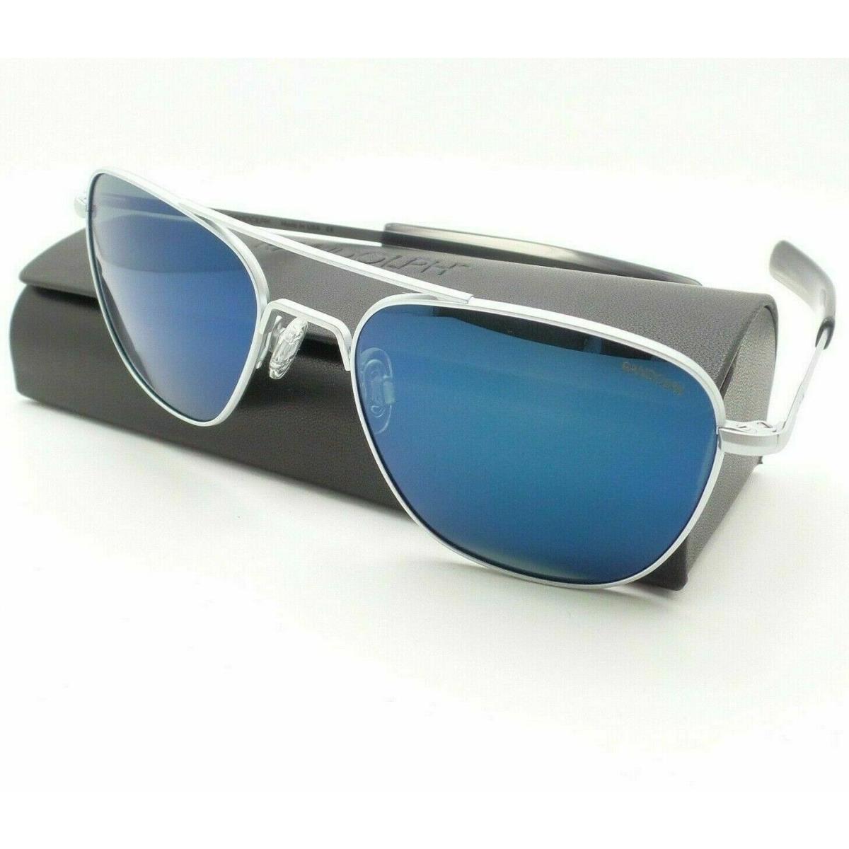 Randolph Engineering Aviator Matte Chrome Cobalt Polarized Usa Sunglasses