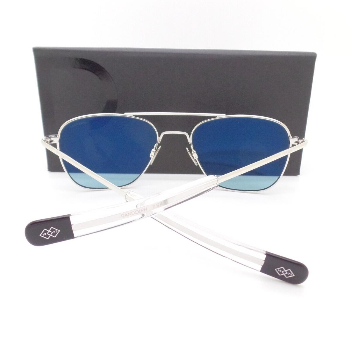 Randolph Engineering Aviator White Gold Blue Hydro Bayonet Usa Sunglasses - Frame: 23k White Gold, Lens: Blue Hydro