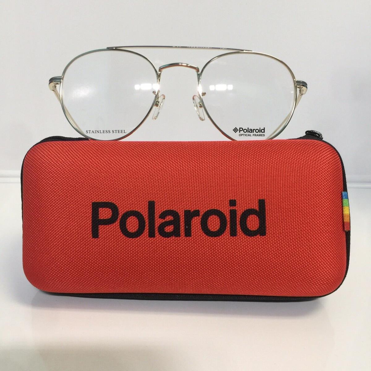 Polaroid D383/G J5G Gold Round Metal Unisex Eyeglasses 51mm