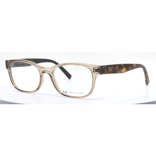 Armani Exchange AX3076 8271 Shiny Brown Oval Womens Eyeglasses Frames 53-17-140