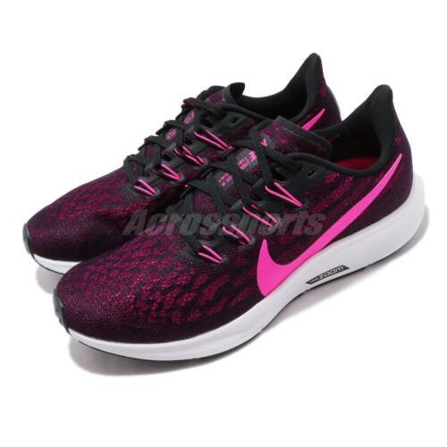 Nike Wmns Air Zoom Pegasus 36 Black Pink Blast Women Running Shoes AQ2210-009 - Black