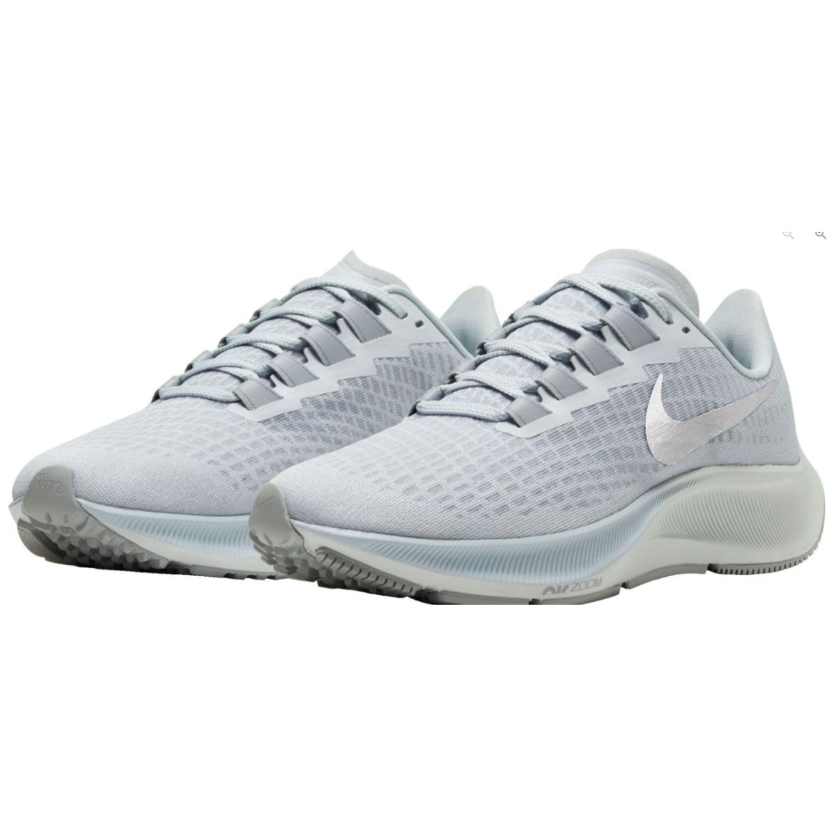 Nike Air Zoom Pegasus 37 BQ9647-001 Womens Mettalic Silver Athletic Shoes HD161 - silver