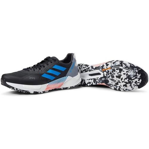 Adidas Terrex Agravic Ultra Boost Trail Hiking Black Blue White Shoes H03179