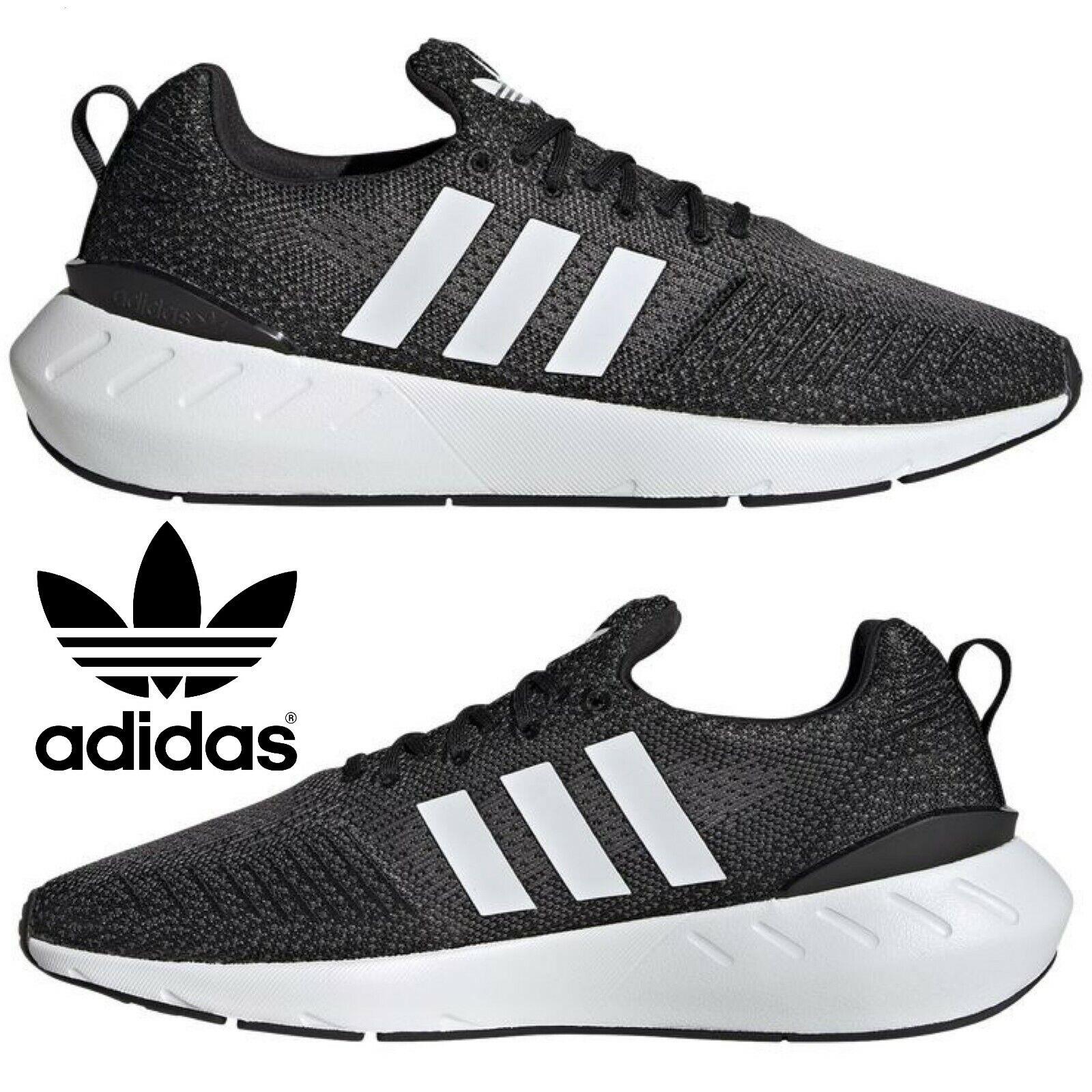 Adidas Originals Swift Run 22 Men`s Sneakers Comfort Casual Shoes Black White