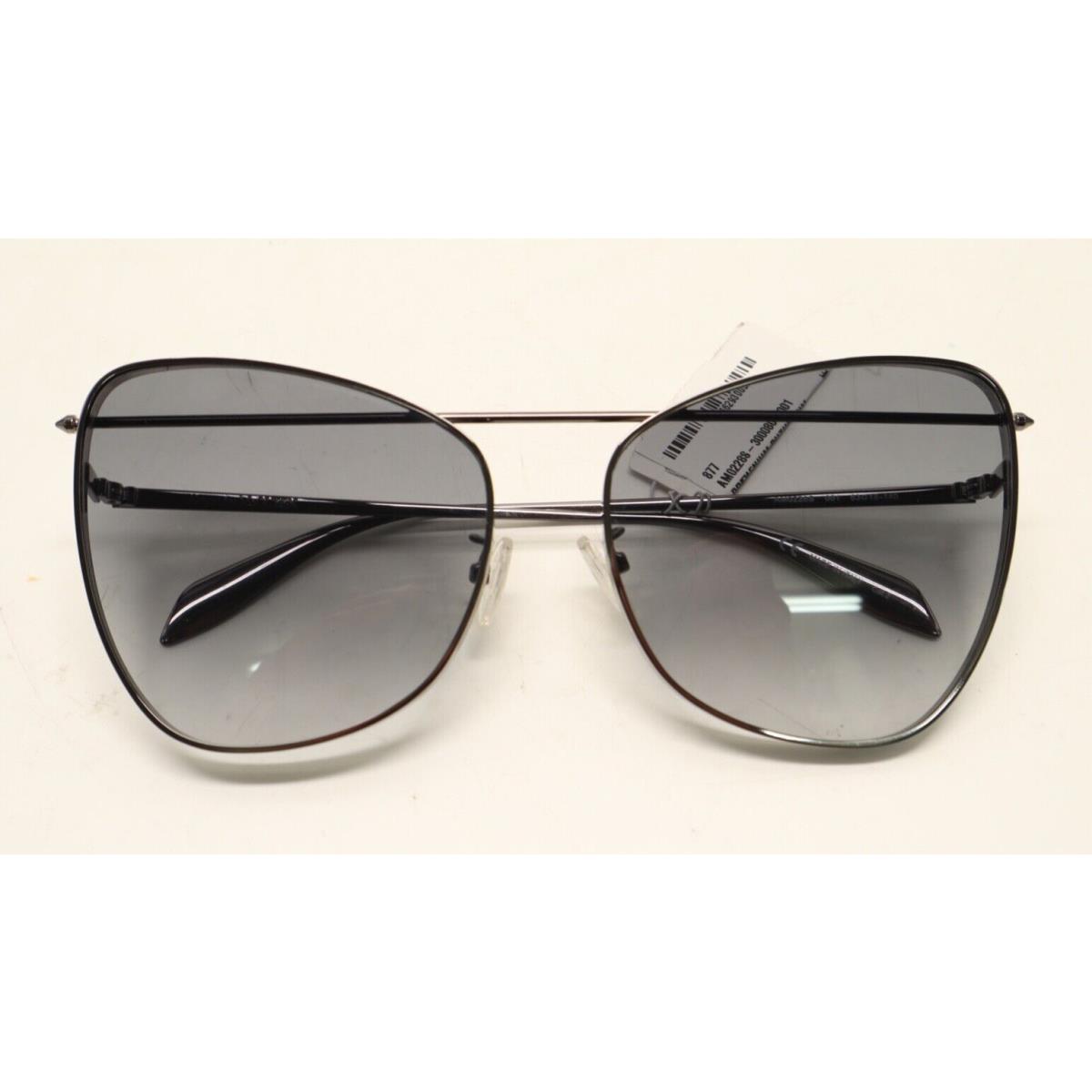 Alexander Mcqueen AM0228S 001 Ruthenium/gradient Grey 63mm Sunglasses 1481