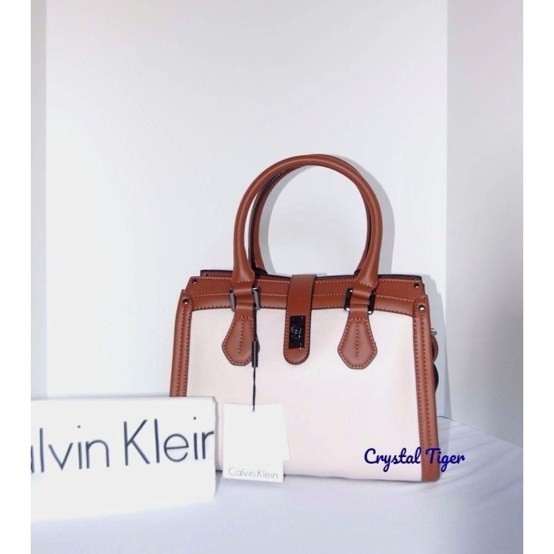 Calvin Klein Wow Leather Satchel 2 Color Options