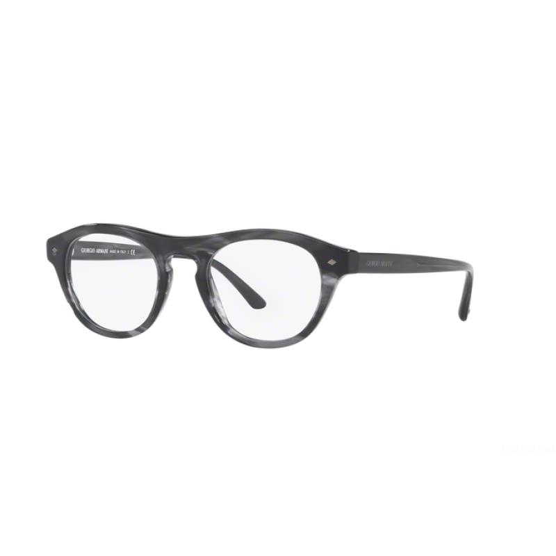 Giorgio Armani Eyeglasses AR7133 5595 Striped Gray Full Rim Frames 49MM Rx-able
