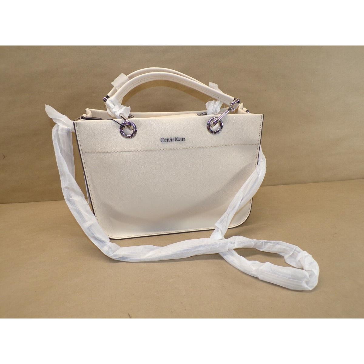 Calvin klein sandra store leather satchel