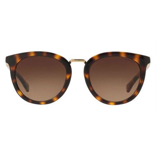 Ralph Lauren RA5207 Sunglasses Women Shiny Dark Tortoise Round 52mm ...