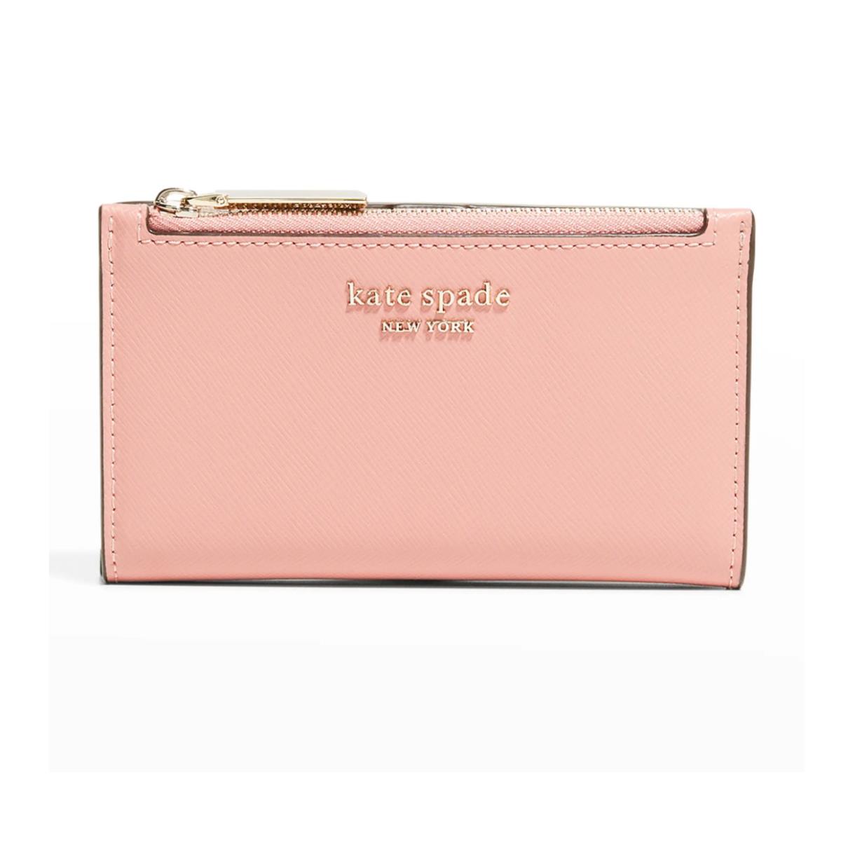 Kate Spade New York Spencer Small Slim Bifold Wallet Serene Pink Color