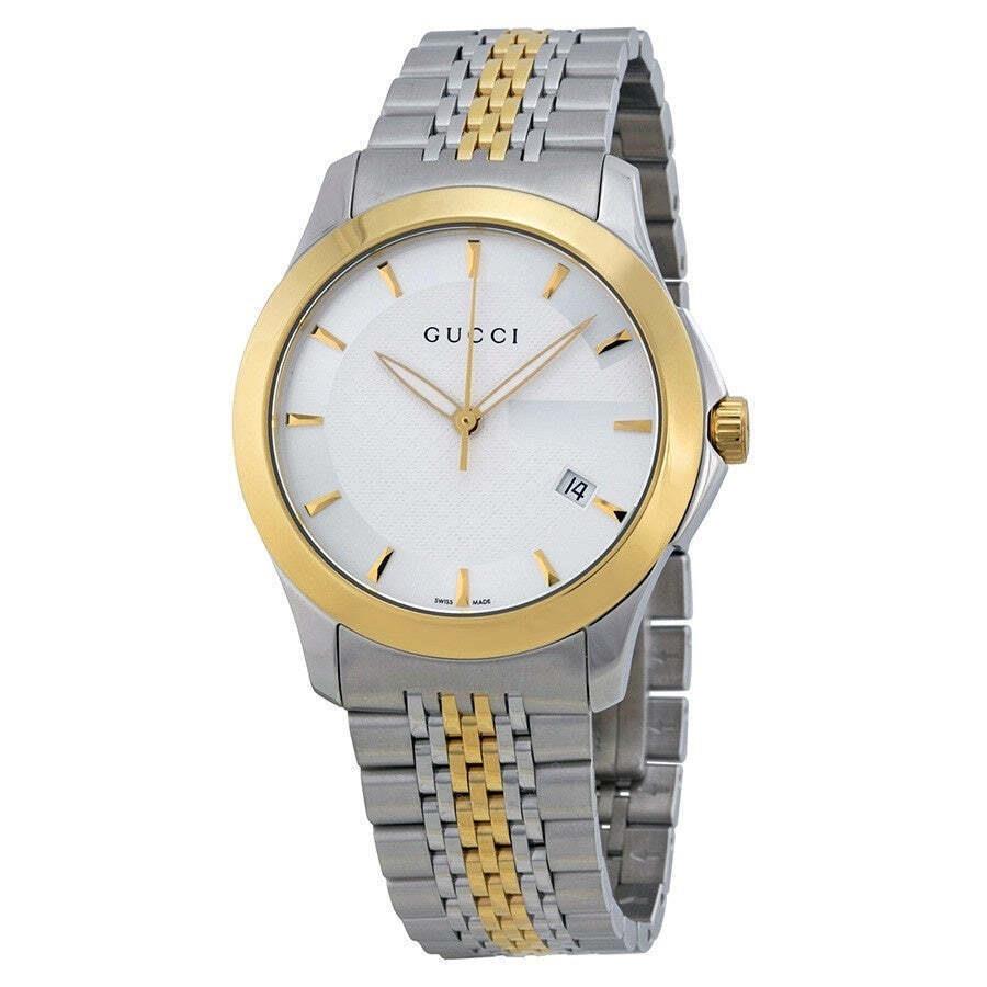 Gucci YA126409 G-timeless 38MM Men`s Two-tone Stainless Steel Watch