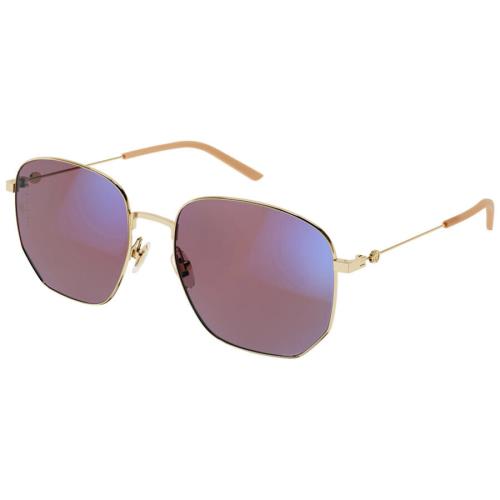 Gucci GG0396S Sunglasses Women Gold Square 56mm