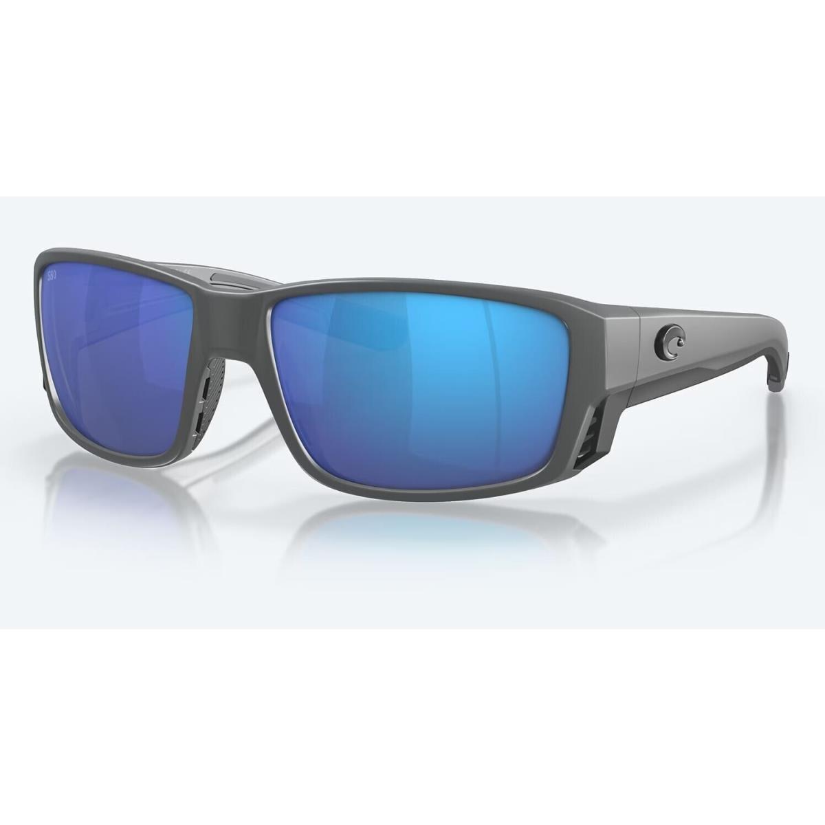 Costa Del Mar Tuna Alley Pro Matte Gray / Blue Mirror Polarized Glass 580G