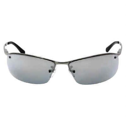 Ray Ban Polarized Grey Gradient Mirror Wrap Men`s Sunglasses RB3183 004/82 63