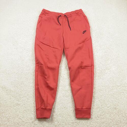 Nike Sportswear Mens Large Tech Fleece Pants Slim Fit Red CU4495-605