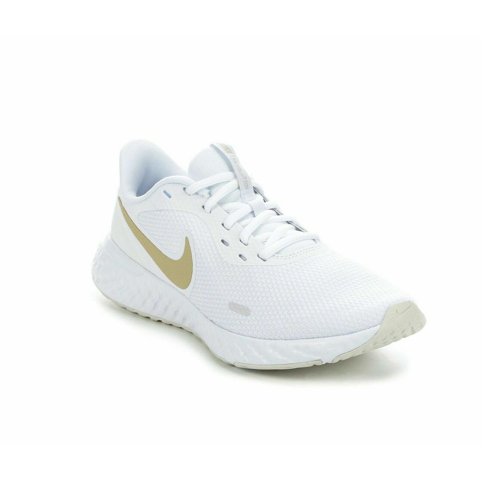 nike revolution 5 white gold