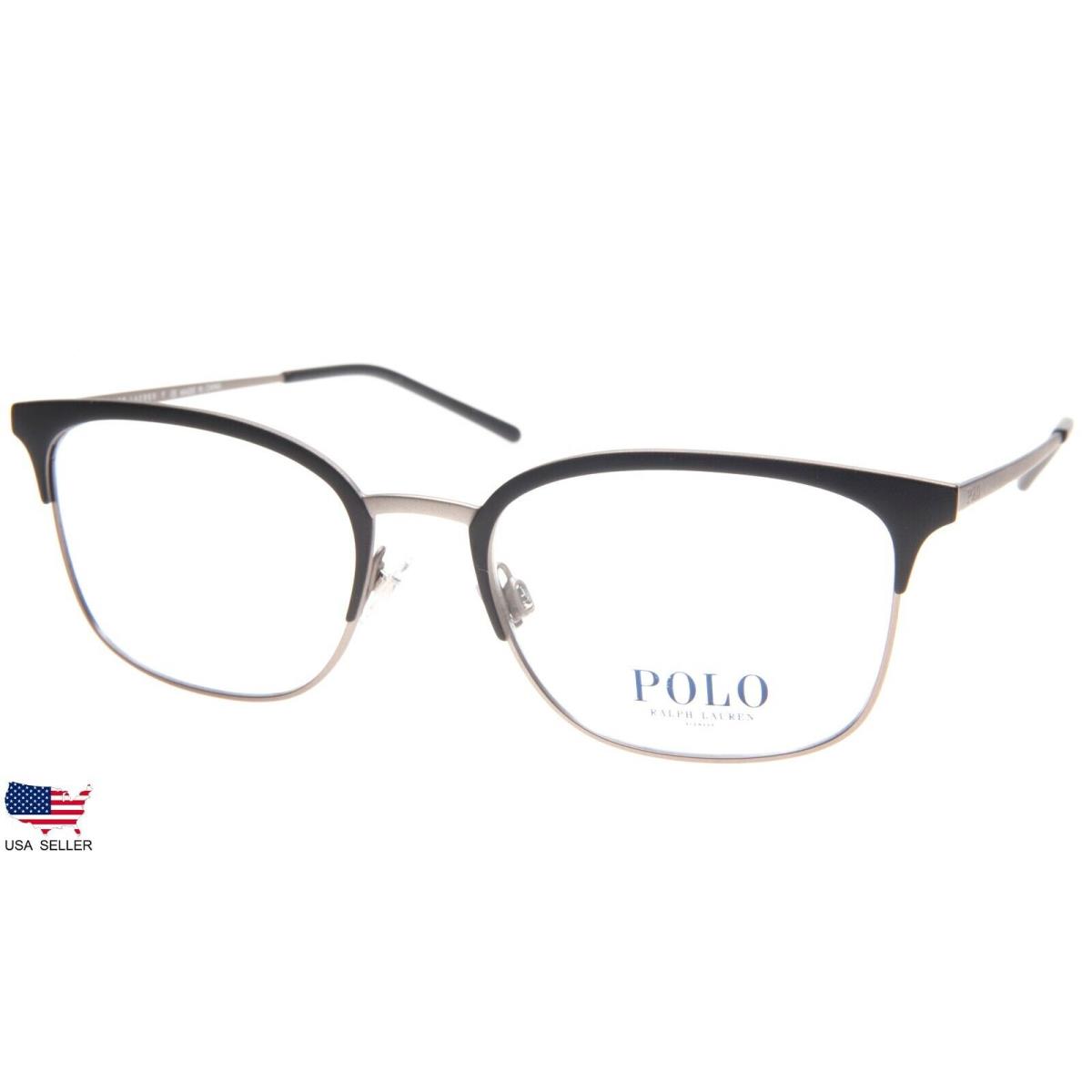 Polo Ralph Lauren PH 1177 9333 Matte Black On Silver Eyeglasses 54-19-145mm