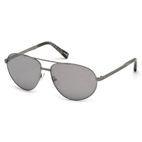 Ermenegildo Zegna Sunglasses EZ 0030 08C Shiny Anthracite / Mirror Gray 62mm