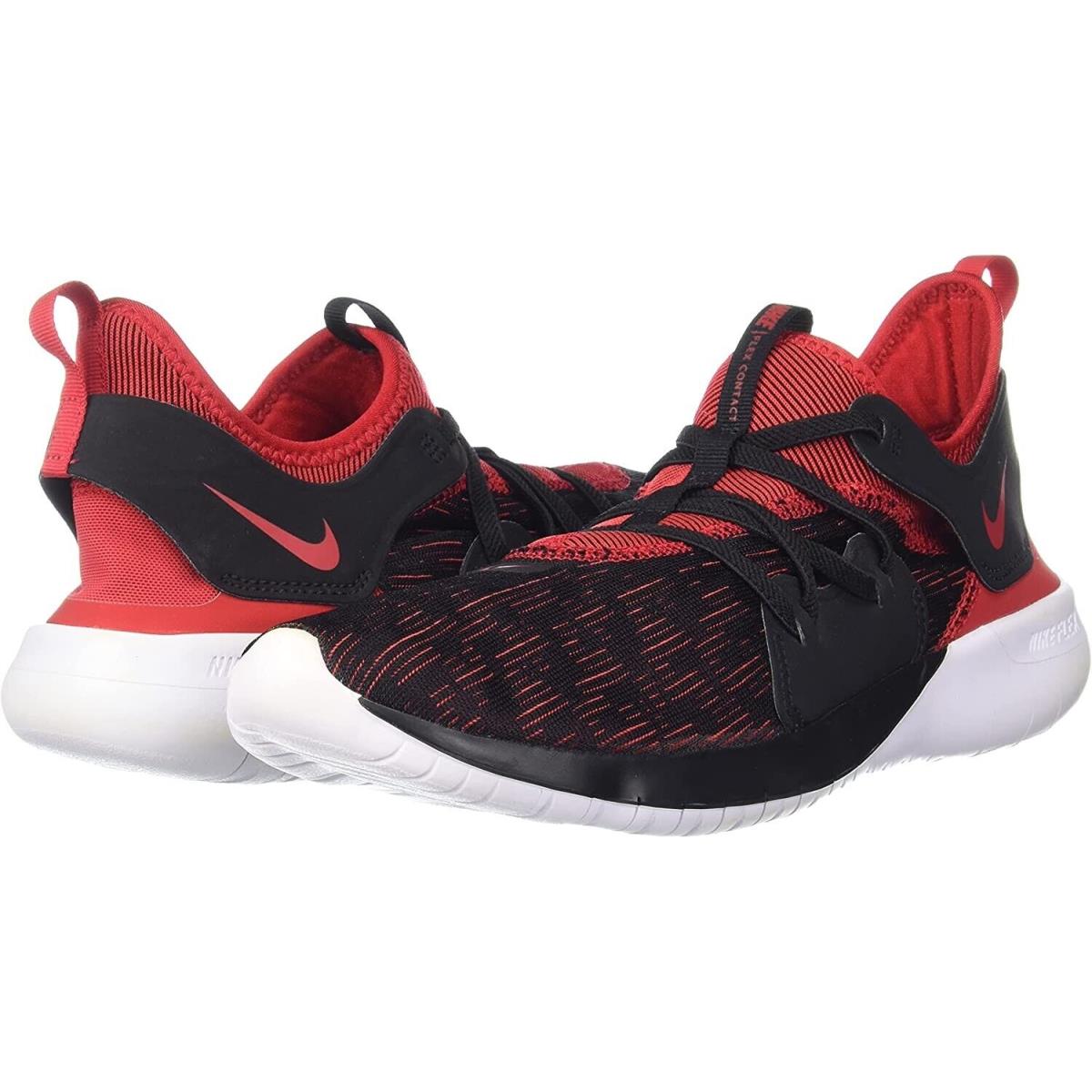 Nike Flex Contact 3 Red Black Running Shoes Men Size 9 AQ7484 002 Training