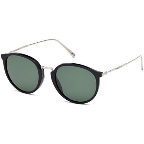 Ermenegildo Zegna Sunglasses EZ 0048 01R Polarized Shiny Black / Green 51 mm