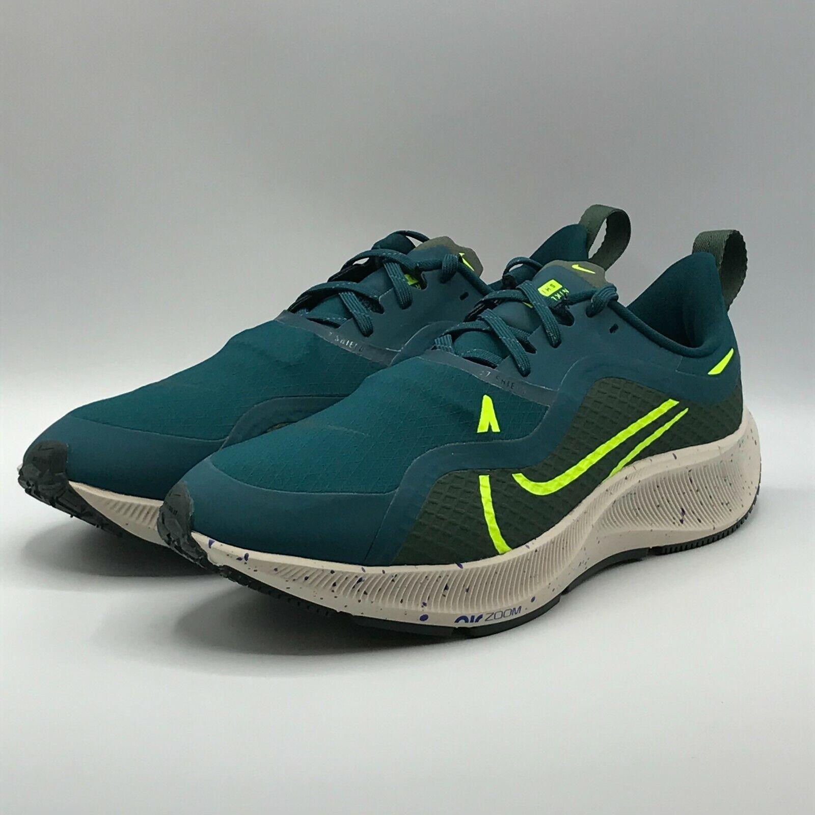 Nike Air Zoom Pegasus 37 Shield Shoes Mens Size 10 Green Gray