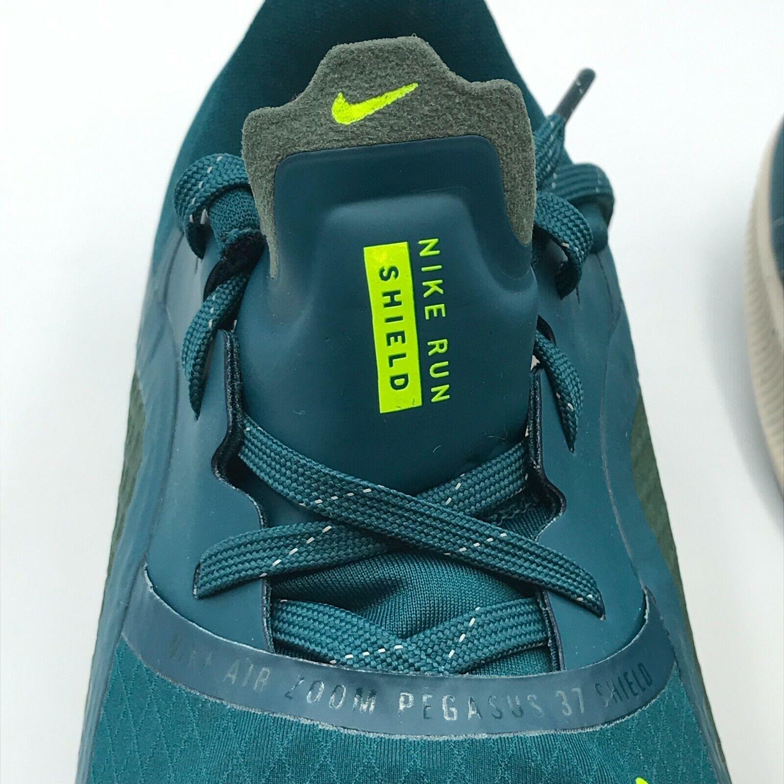 Nike Air Zoom Pegasus 37 Shield Shoes Mens Size 10 Green Gray