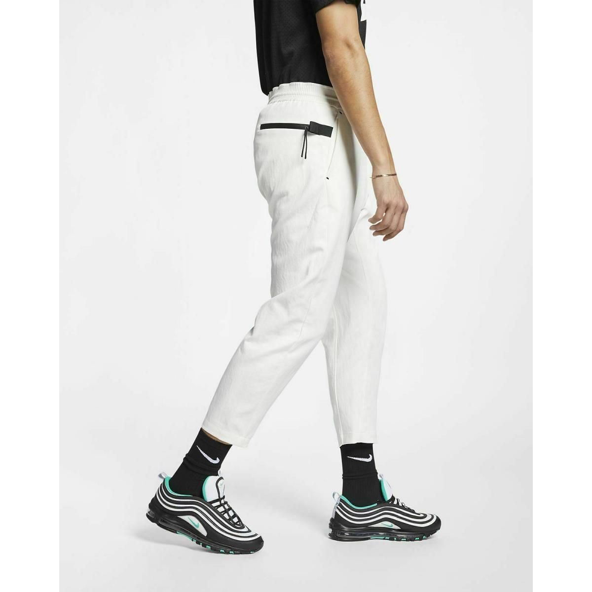 Nike Sportswear Tech Pack Cropped Woven Men`s Pants Size XL White AR1562 133