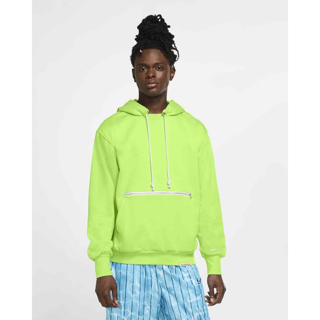 Mens XS Nike Standard Issue Pullover Hoodie Sweatshirt Lime Glow CV0864-345