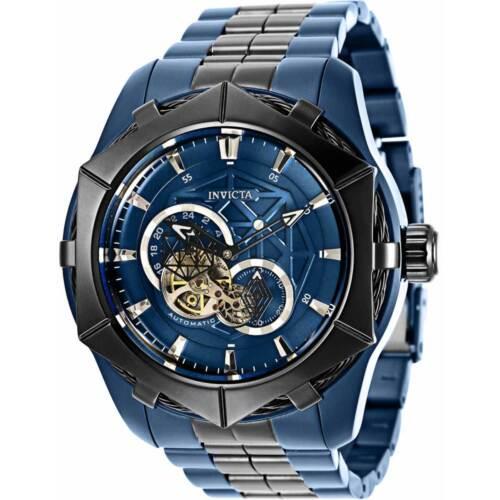 Invicta Men`s Watch Bolt Automatic Blue and Silver Dial TT Steel Bracelet 34710 - Blue, Silver Dial, Blue, Black Band