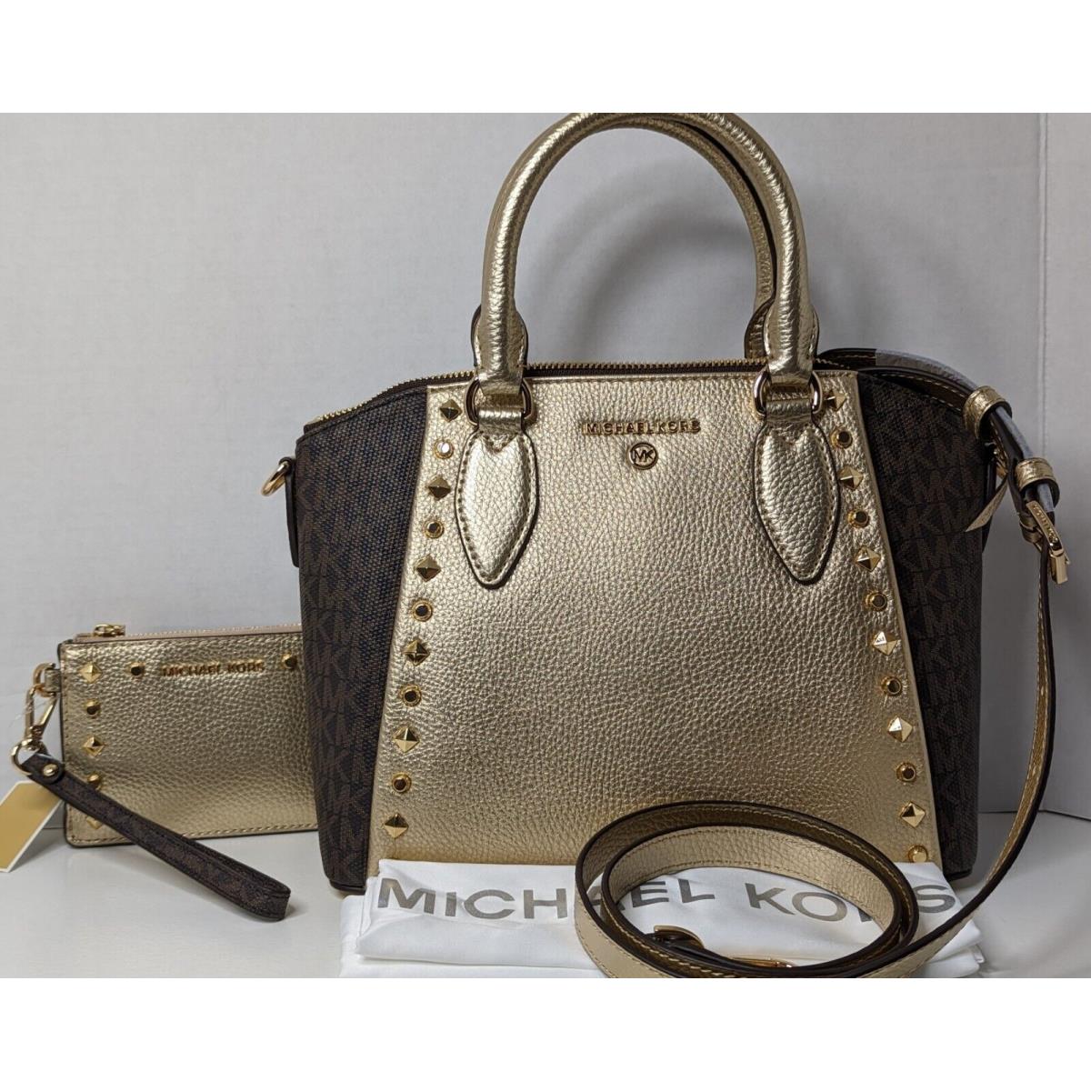 Michael Kors Sienna Messenger Satchel Handbag Signature Stud Medium Leather  - Michael Kors bag - 007472312402 | Fash Brands