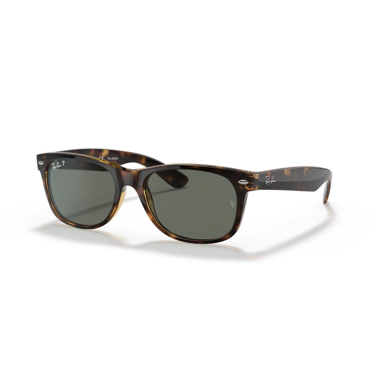 Ray-ban New Wayfarer Ray Ban Wayfarer Sunglasses - 58 Large / Tortoise W/polarized Green - Frame: Tortoise, Lens: Polarized Green