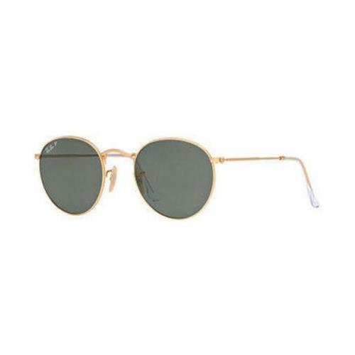 Ray-ban Round Metal Gold/polarized Green 50mm Sunglasses RB3447 001/58