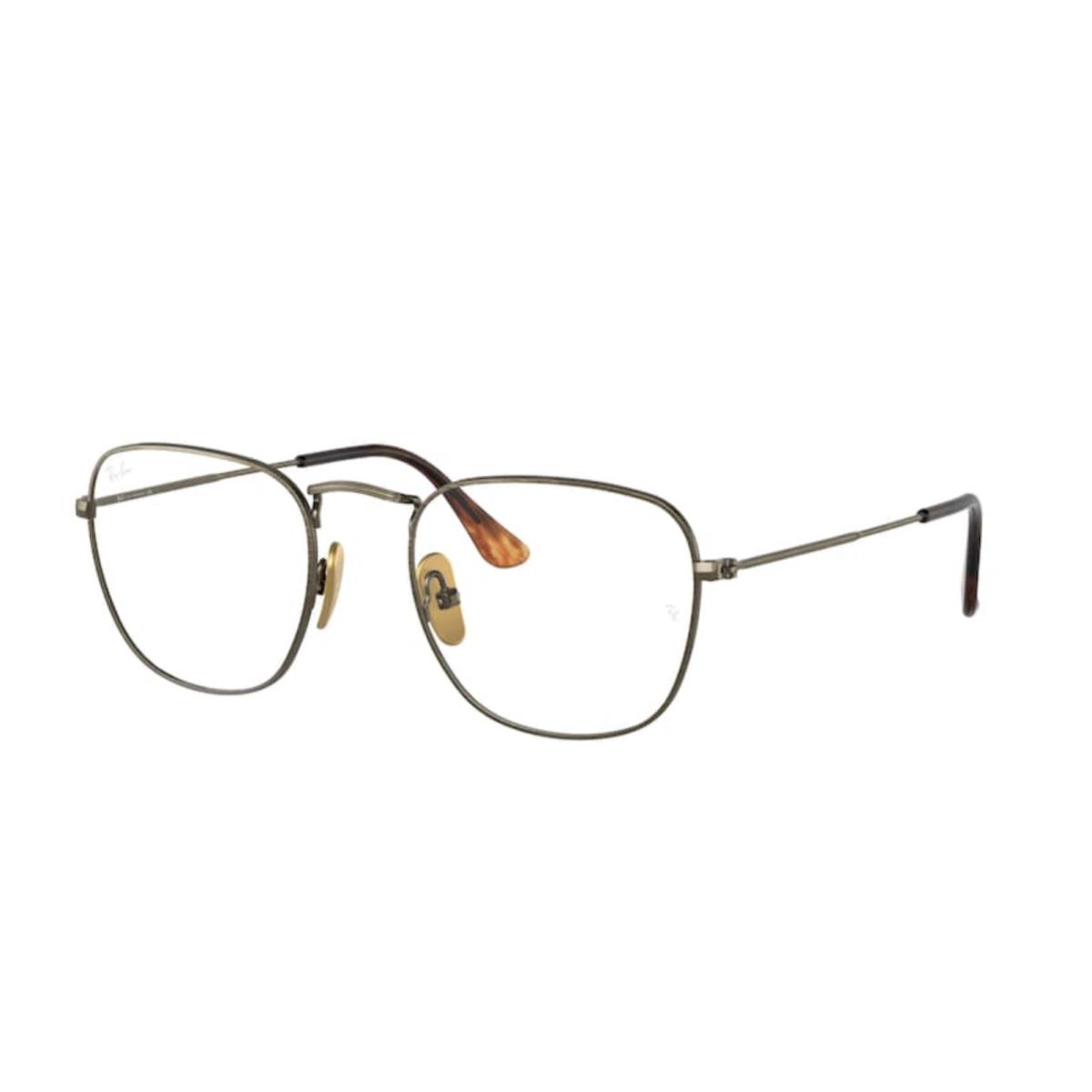 Ray-ban Titanium Eyeglasses RB 8157V Frank 1222 51-20 Antique Gold Frames