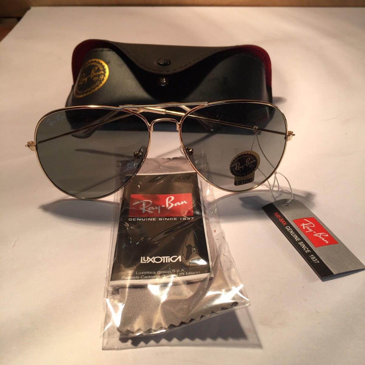 Ray-ban Ray Ban Aviator Sunglasses Luxottica Case Italy Lei Peng Gold Frame  G-15 - Ray-Ban sunglasses - 001404867800 | Fash Brands