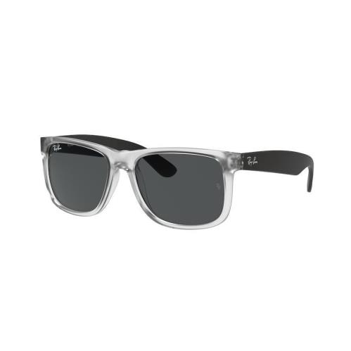 Ray-ban Justin Color Mix Transparent Dark Grey Sunglasses RB4165 6512/87 54mm - Frame: , Lens: Gray