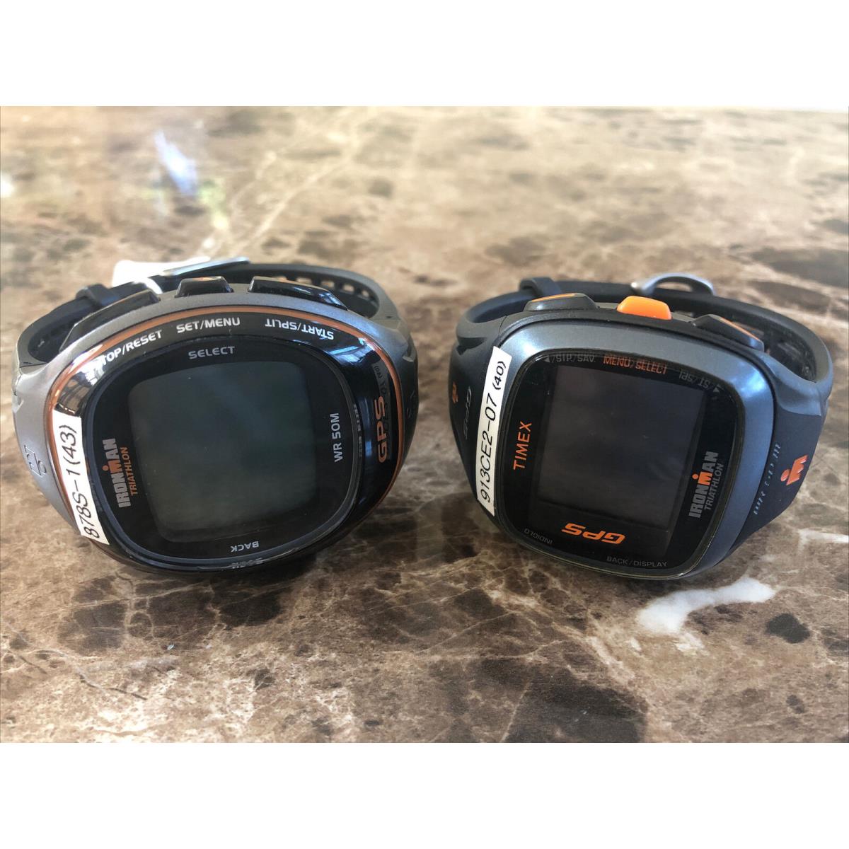 2 Rare Timex Ironman Triathlon Gps Sms Salesmen Sample Display Watch Lot