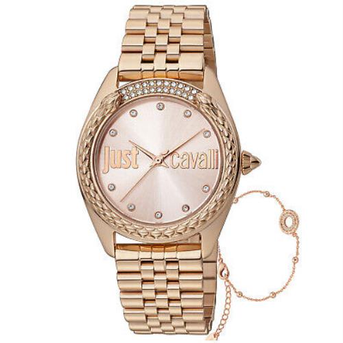 Just Cavalli Women`s Classic Rose Gold Dial Watch - JC1L195M0085