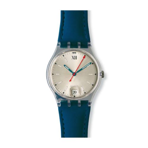 Never Worn Rare 2000 Swatch Originals Series Francesca GM410 Collectible Watch - Silver Dial, Blue Band