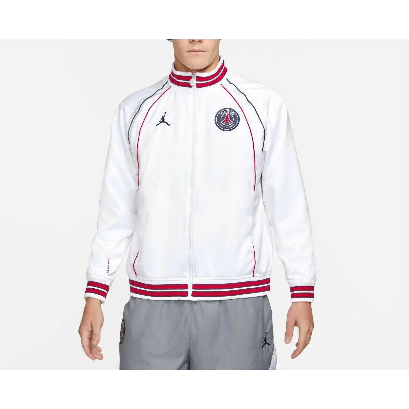 Nike Men`s Jordan Paris Saint-germain Club Anthem Jacket White DB6485-100 g
