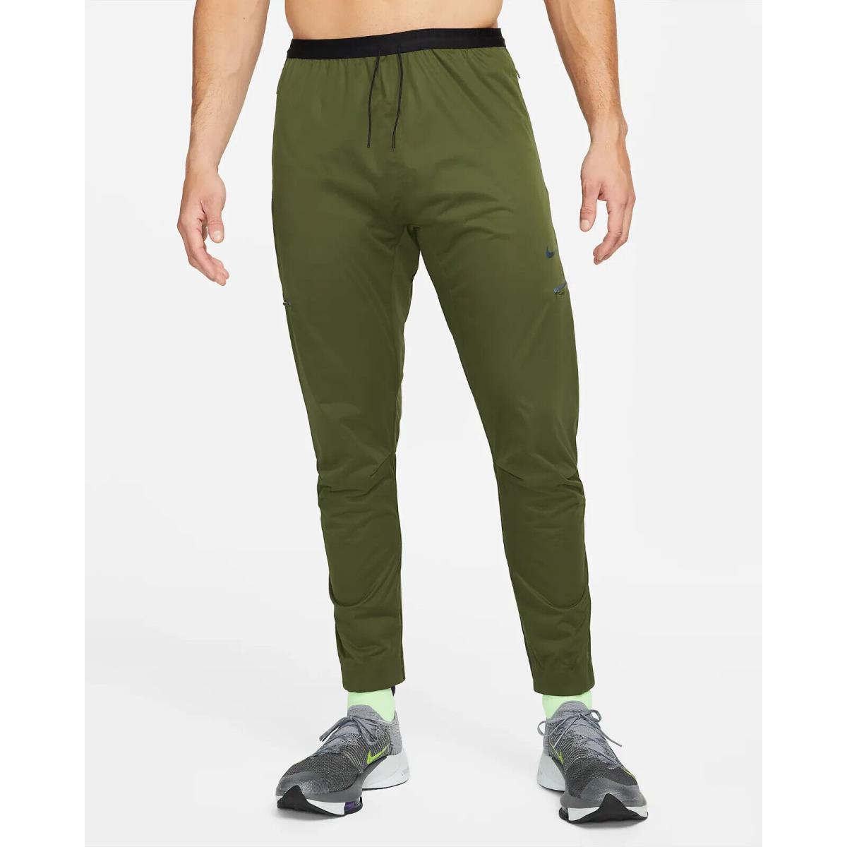 Nike Storm-fit Adv Run Division Men`s Weatherproof Pants Green Black DD6051-326